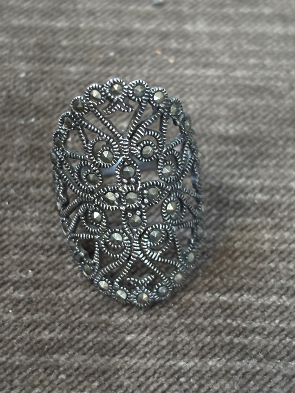 .925 Sterling Silver PLAQUE SHIELD RING real solid Silver Fine Jewelry Sz 8